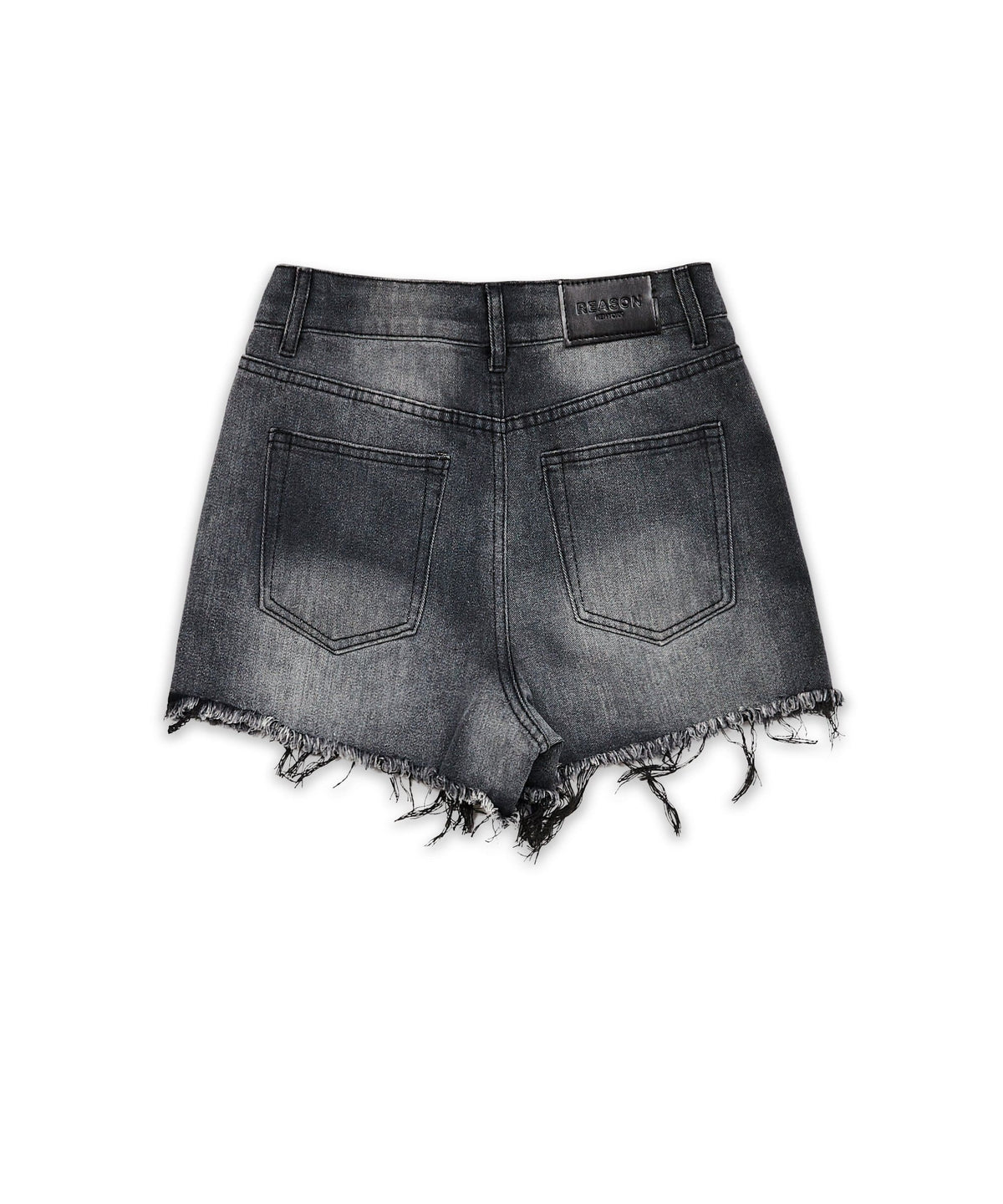 Nora Women's Distressed Denim Shorts - Black | Reason Clothing Recommended