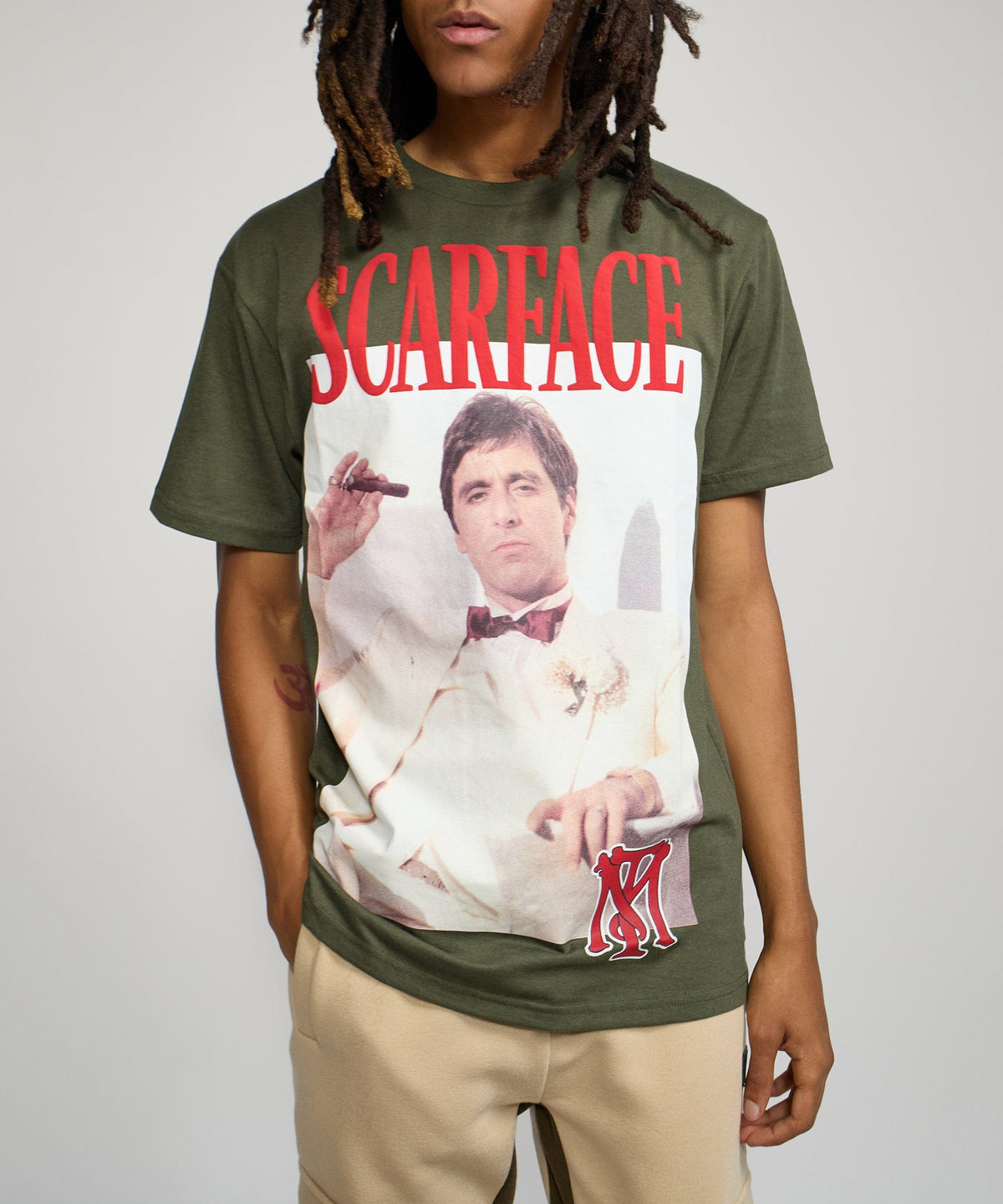 Scarface White Suit Short Sleeve Tee - Olive Green | Reason Clothing Hot Sale