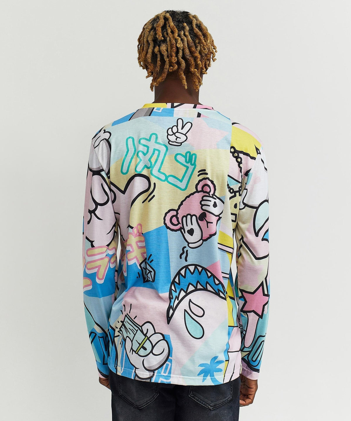 Cartoon Allover Print Long Sleeve Tee | Reason Clothing Trending