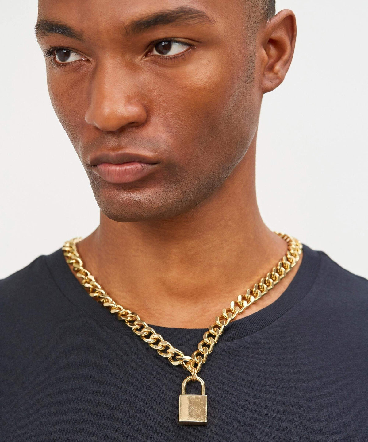 Phantom Gold Lock Chain Necklace | Reason Clothing Trusted