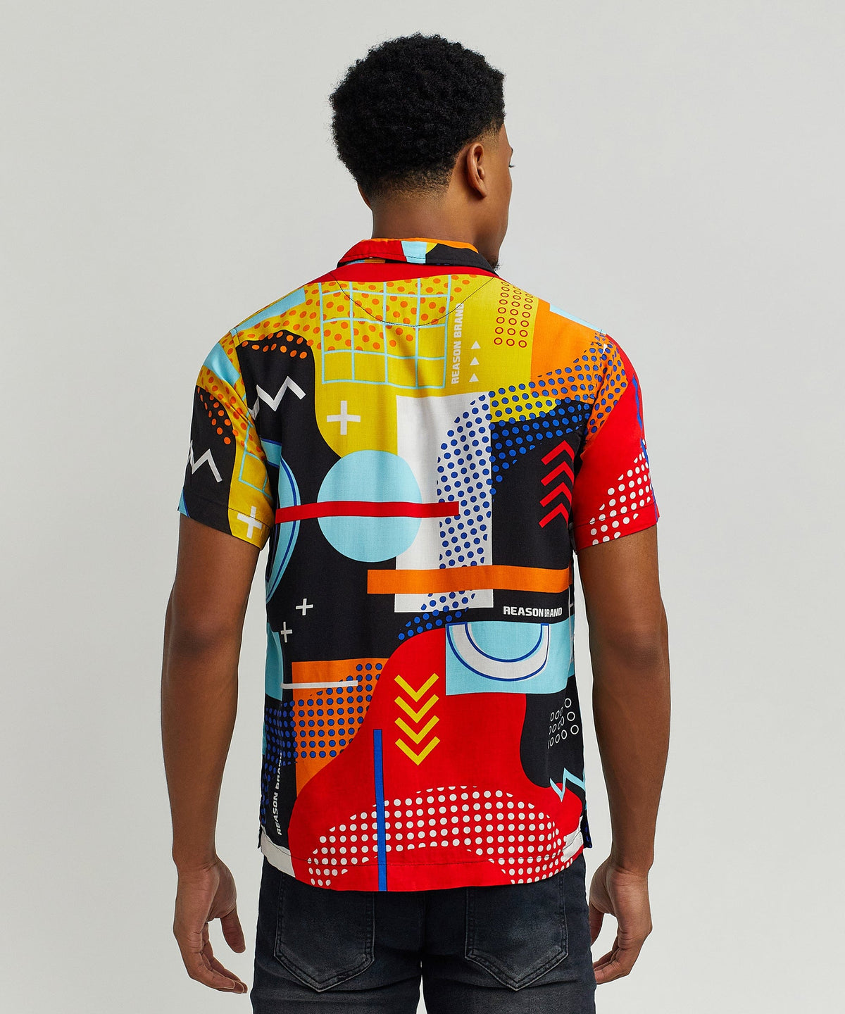 Retro Grid Viscose Button-Down Short Sleeve Shirt | Reason Clothing Trusted