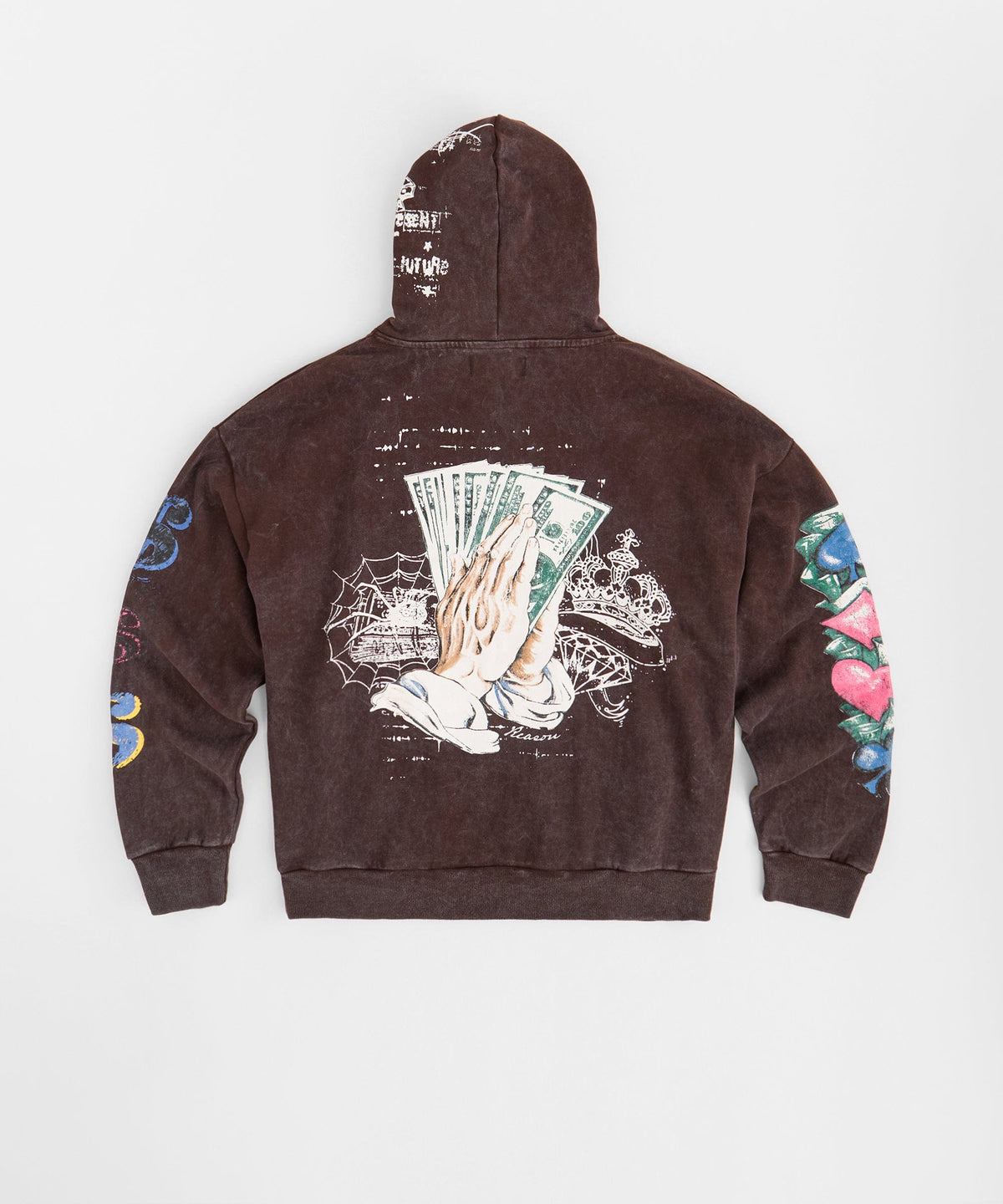Blessed Washed Hoodie - Brown | Reason Clothing Essential