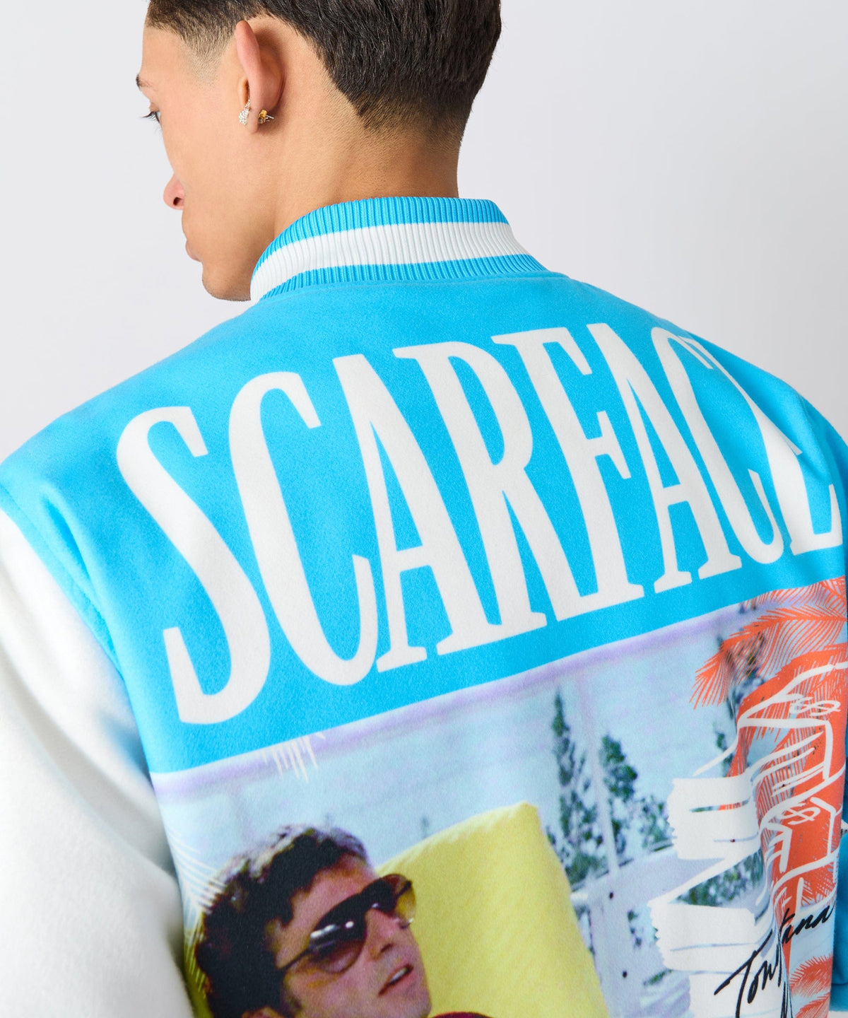 Scarface Retro Bomber Jacket - Blue | Reason Clothing Smart Buy