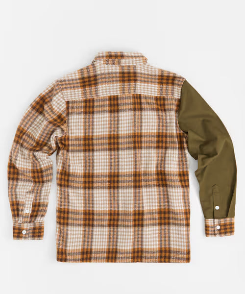 Mixed Material Flannel Shirt | Reason Clothing Sale