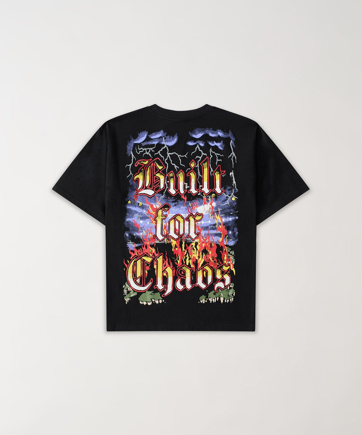 Kids Touchdown Front And Back Print Short Sleeve Tee - Black | Reason Clothing Premium