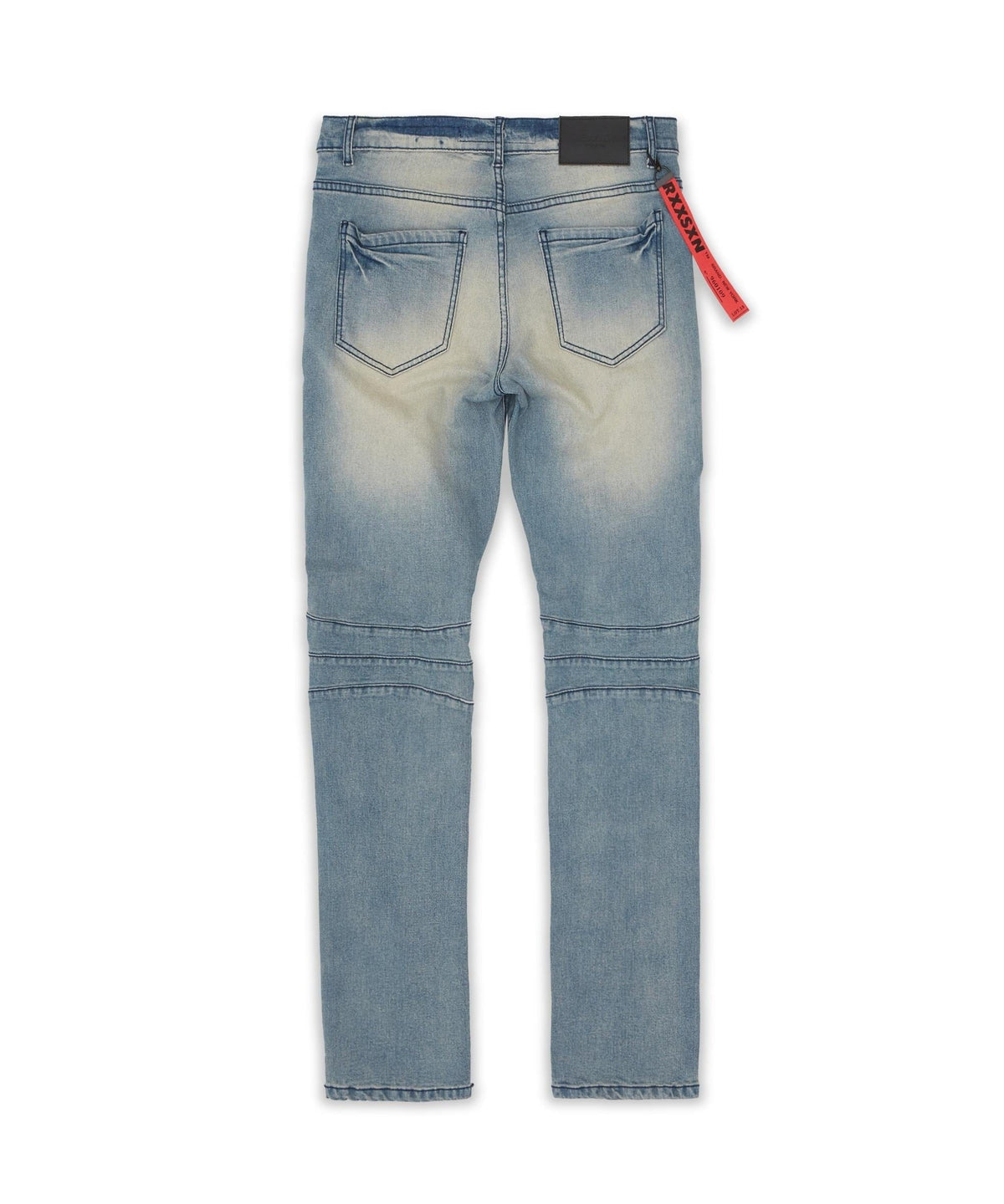 Moto Panel Plus Size Skinny Jeans - Blue | Reason Clothing Signature