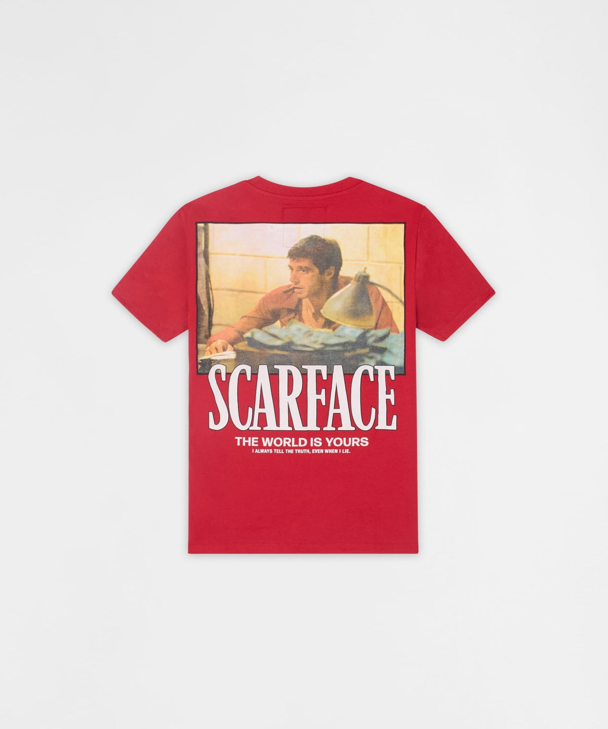 Scarface Tells Truth Embroidered Short Sleeve Tee - Red | Reason Clothing Premium