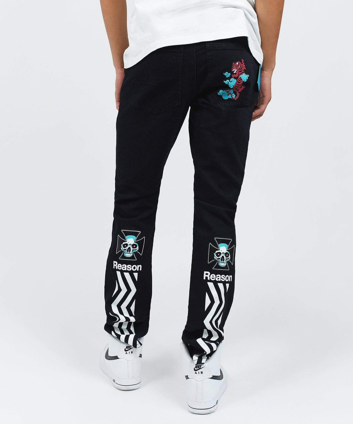 Cloud Graphic Print Slim Jeans | Reason Clothing Essential