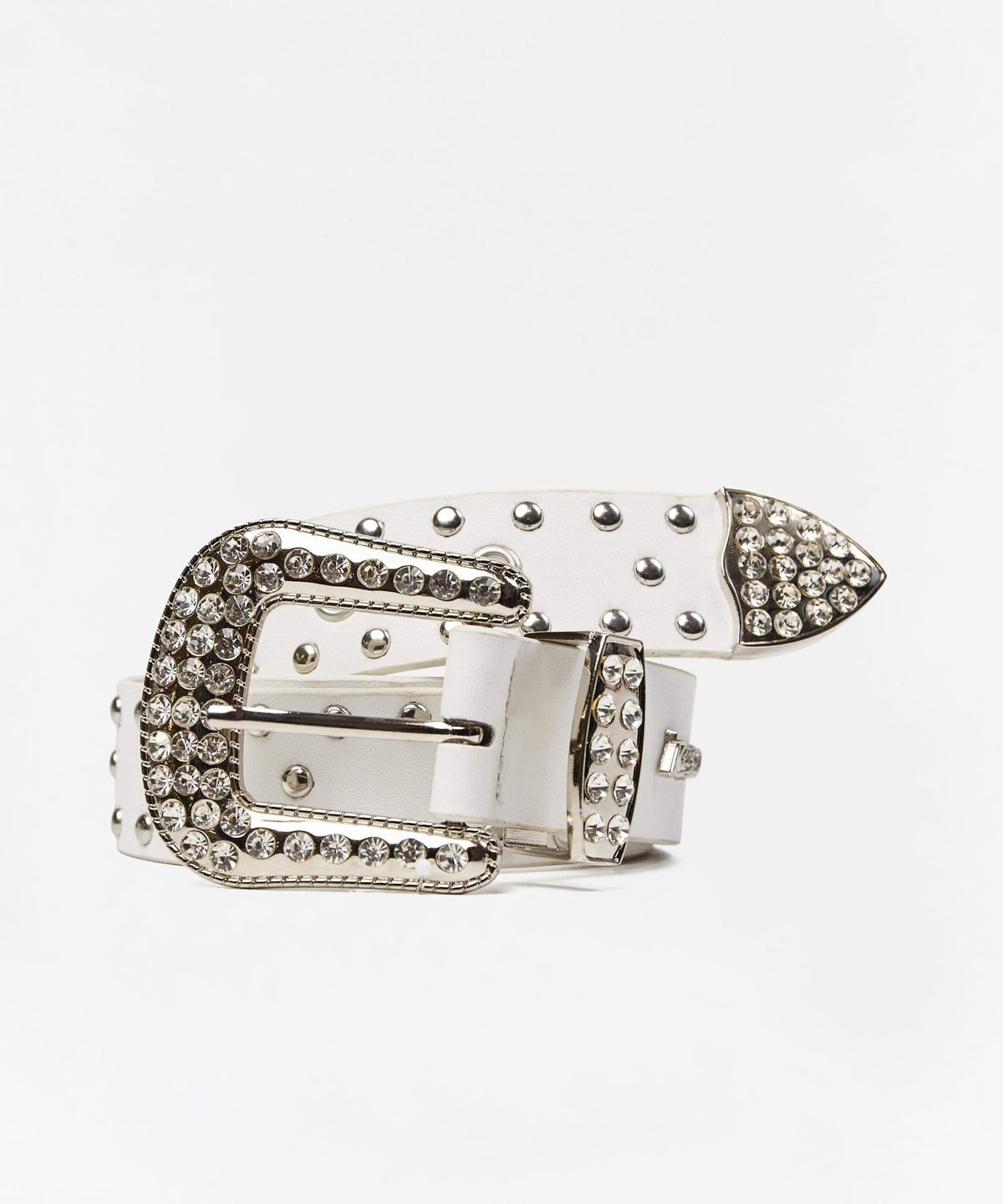 Carver Rhinestone Studded Diamond Belt | Reason Clothing Essential