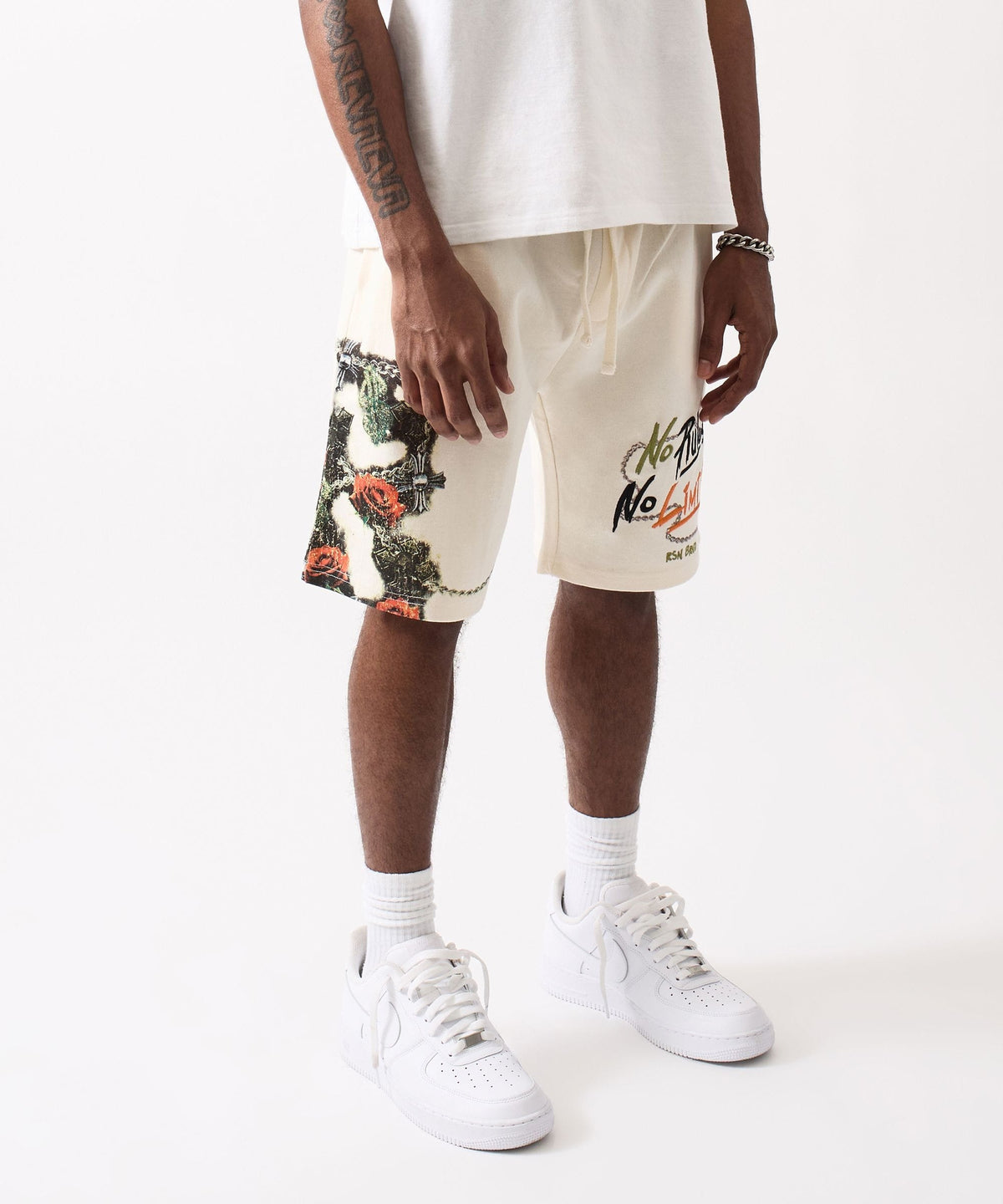 Mercy No Rules Embroidered Short - Cream | Reason Clothing Customer Favorite