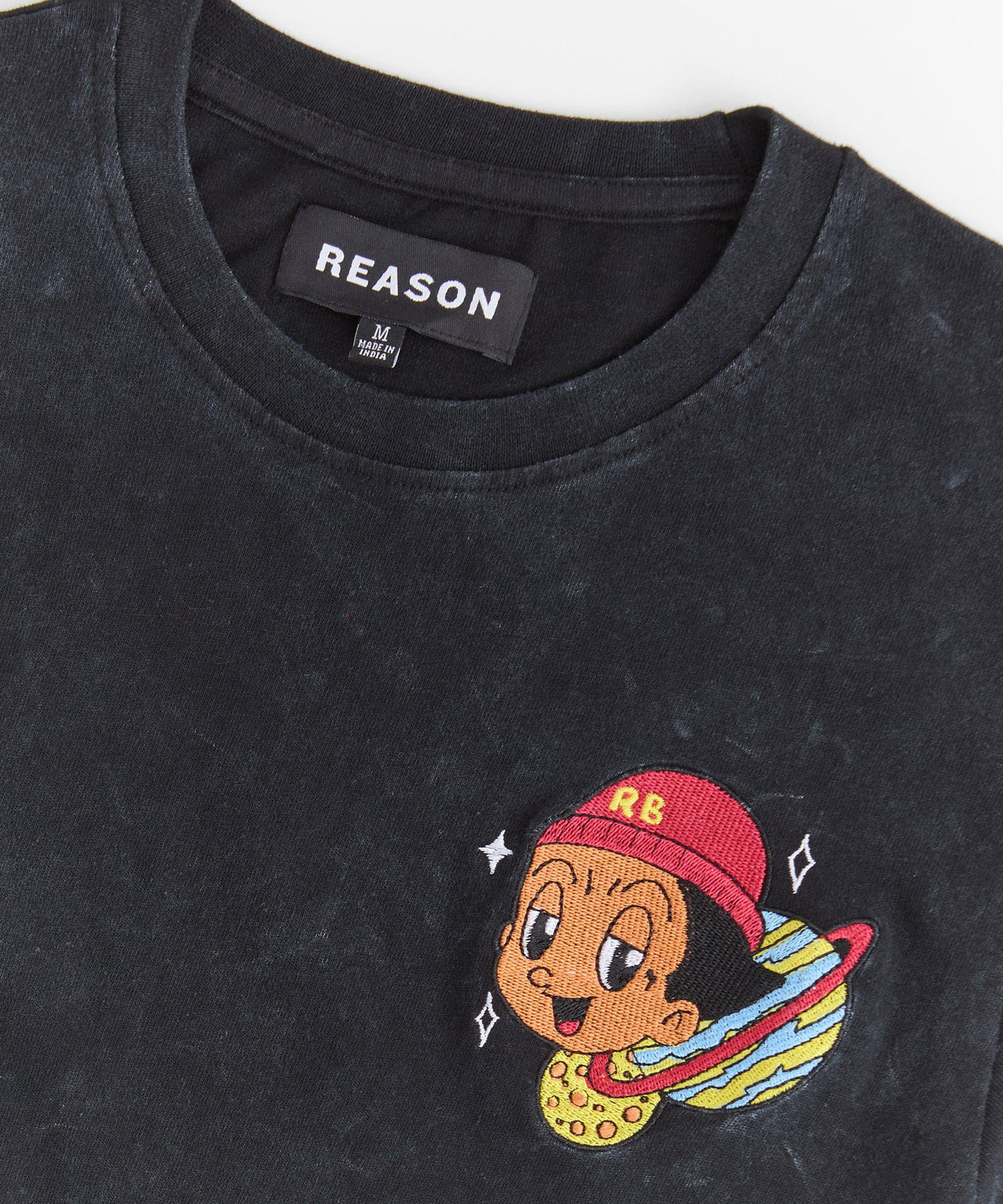 Reason Boy Embroidered Short Sleeve Tee - Black | Reason Clothing Great Value