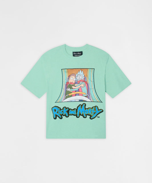 Rick And Morty Applique Short Sleeve Tee - Light Green | Reason Clothing Recommended