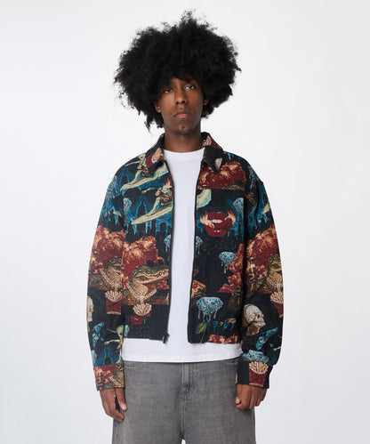 Surreal Dream Tapestry Varsity Jacket - Black | Reason Clothing Trusted