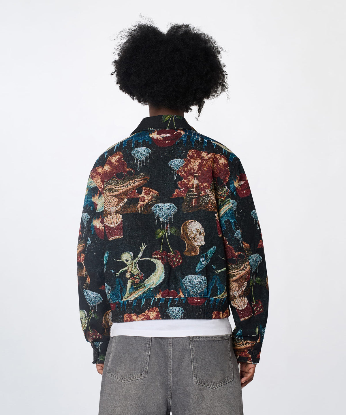 Surreal Dream Tapestry Varsity Jacket - Black | Reason Clothing Trusted