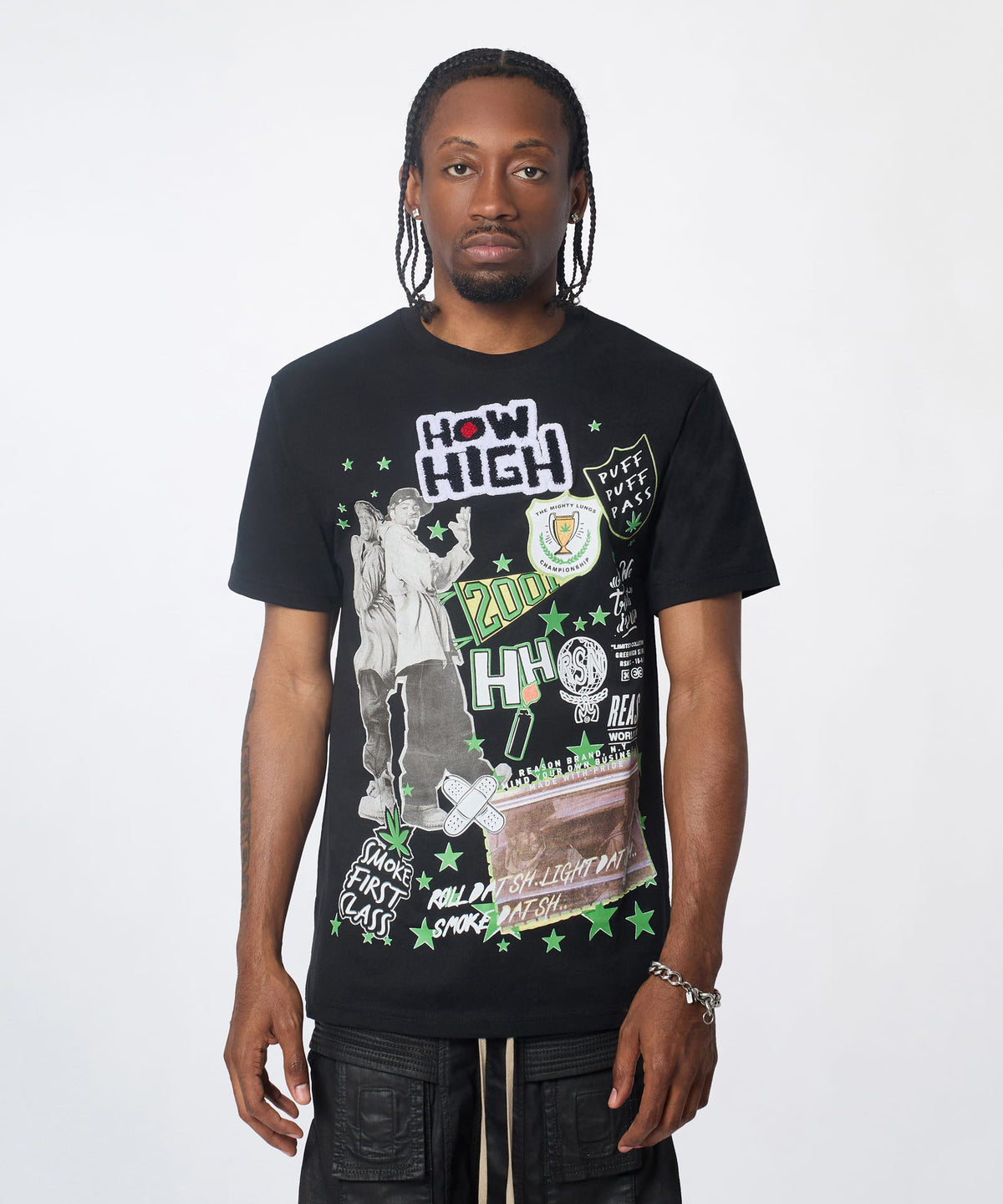 How High Trust Embroidered Short Sleeve Tee - Black | Reason Clothing Premium