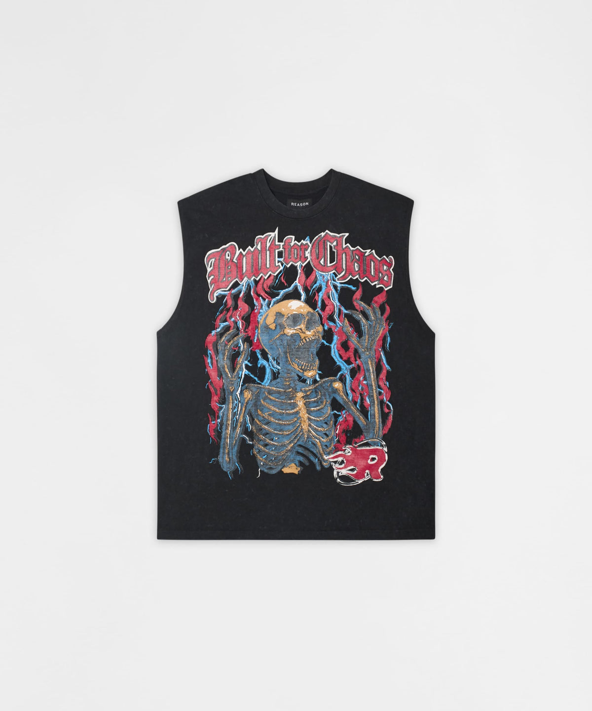 Built For Chaos Muscle Tee - Washed Black | Reason Clothing Great Value