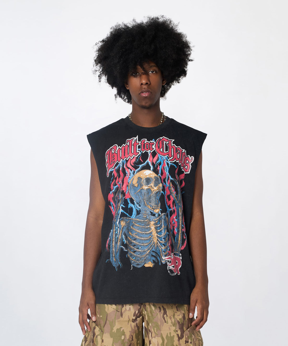 Built For Chaos Muscle Tee - Washed Black | Reason Clothing Great Value