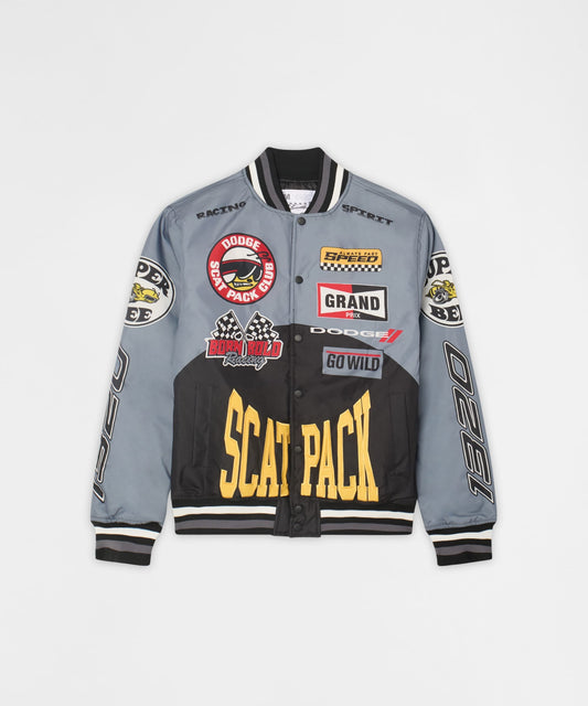 Dodge Scatpack Racing Varsity Jacket - Black | Reason Clothing Everyday