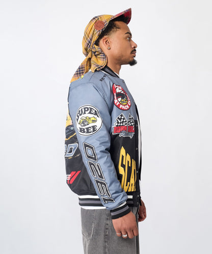 Dodge Scatpack Racing Varsity Jacket - Black | Reason Clothing Everyday