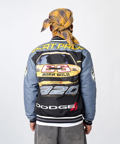 Dodge Scatpack Racing Varsity Jacket - Black | Reason Clothing Everyday