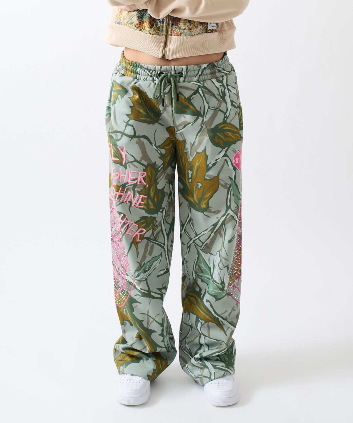 Fly Higher Women's Fleece Flare Sweatpants - Olive Green | Reason Clothing New