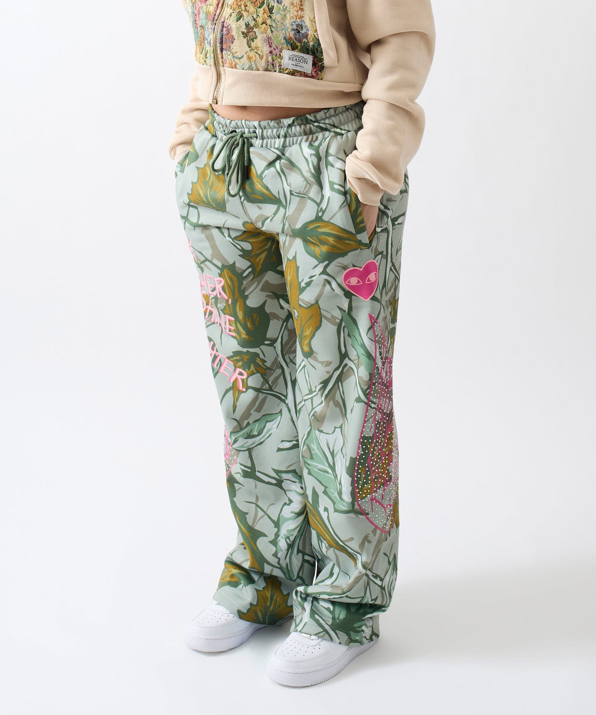 Fly Higher Women's Fleece Flare Sweatpants - Olive Green | Reason Clothing New