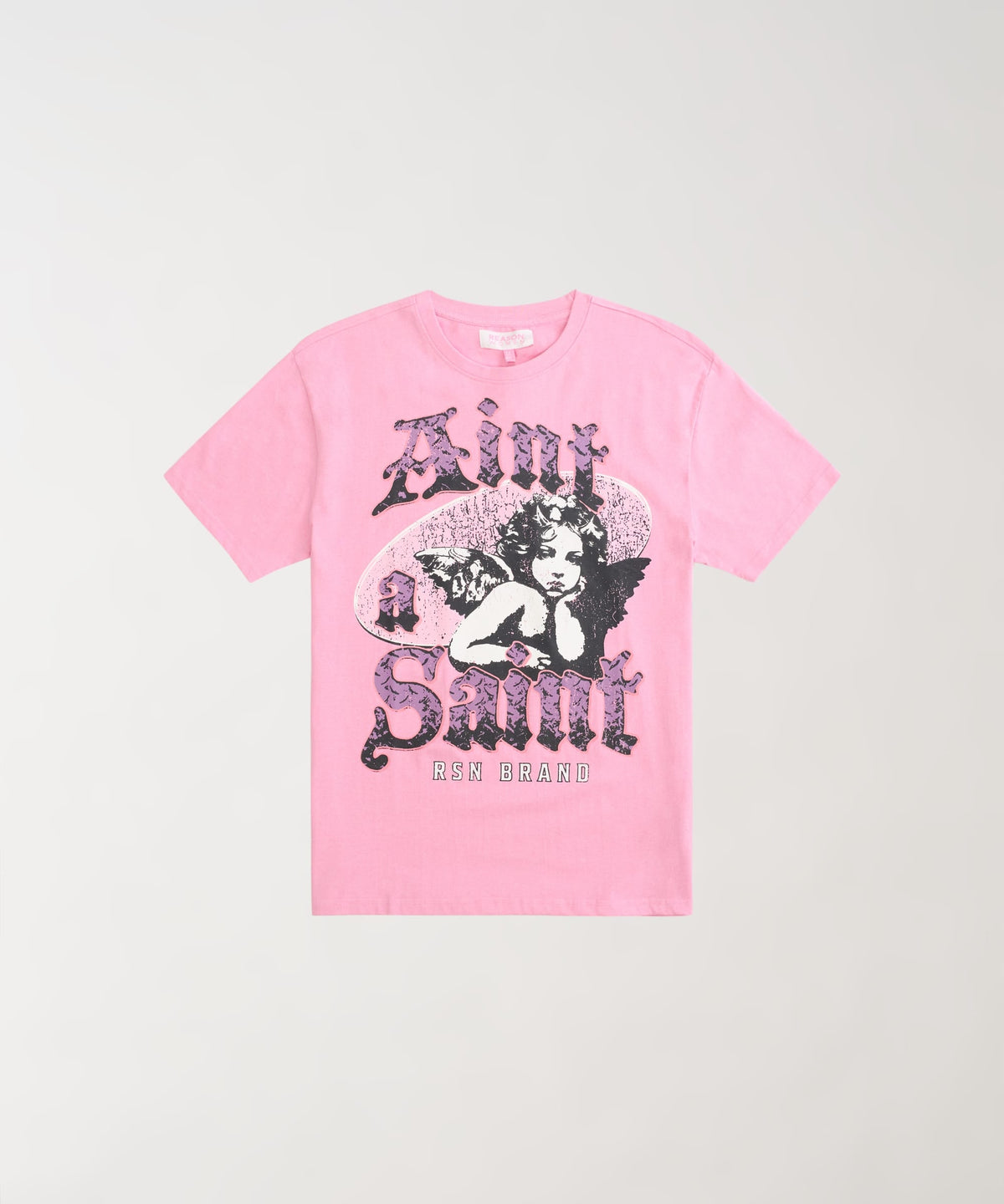 Women Aint A Saint Short Sleeve Tee - Pink | Reason Clothing Special Offer