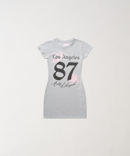 LA Angels Graphic Bodycon Women's Dress - Grey | Reason Clothing Premium