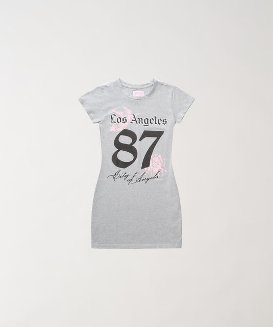 LA Angels Graphic Bodycon Women's Dress - Grey | Reason Clothing Premium