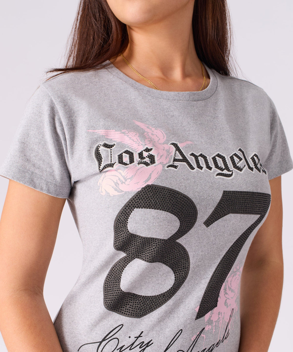 LA Angels Graphic Bodycon Women's Dress - Grey | Reason Clothing Premium