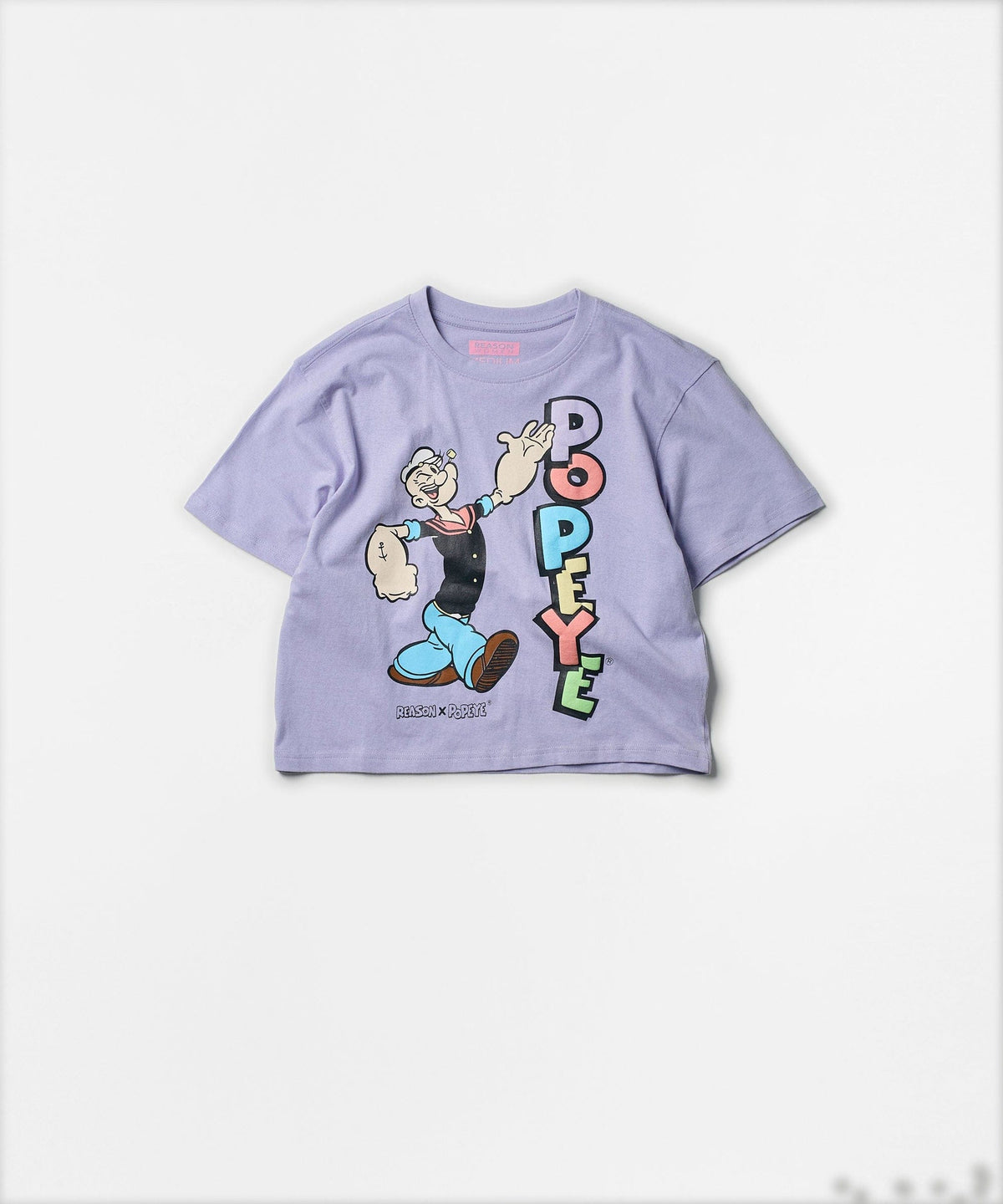 Popeye Logo Women's Graphic Cropped Tee - Lilac | Reason Clothing Customer Favorite