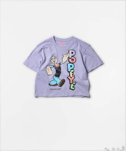 Popeye Logo Women's Graphic Cropped Tee - Lilac | Reason Clothing Customer Favorite