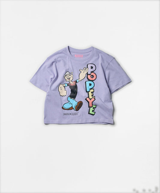 Popeye Logo Women's Graphic Cropped Tee - Lilac | Reason Clothing Customer Favorite