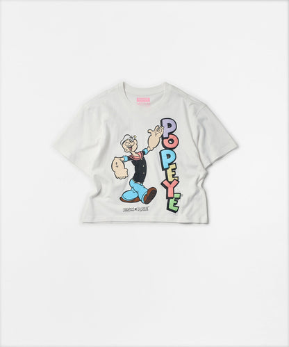 Popeye Logo Women's Graphic Cropped Short Sleeve Tee - White | Reason Clothing Deals