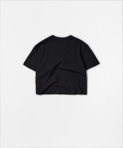 Popeye Classic Women's Graphic Short Sleeve Cropped Tee - Black | Reason Clothing Everyday