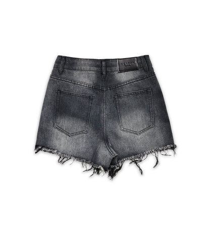 Nora Women's Distressed Denim Shorts - Black | Reason Clothing Recommended