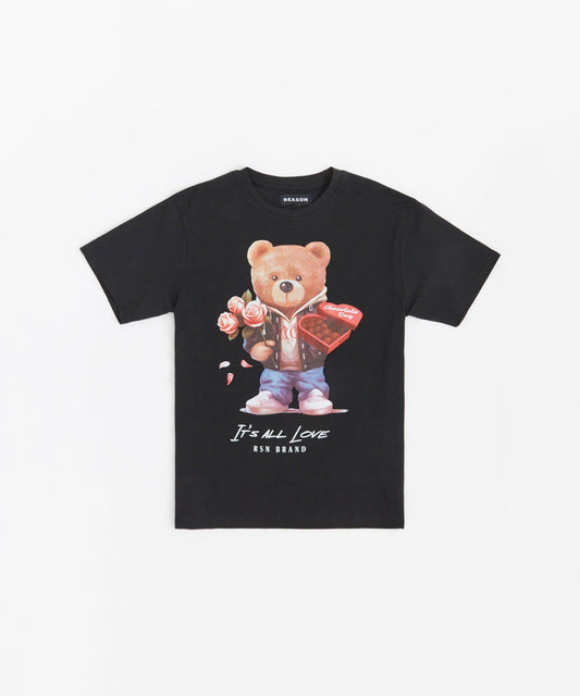 Kids Teddy Short Sleeve Tee - Black | Reason Clothing Everyday