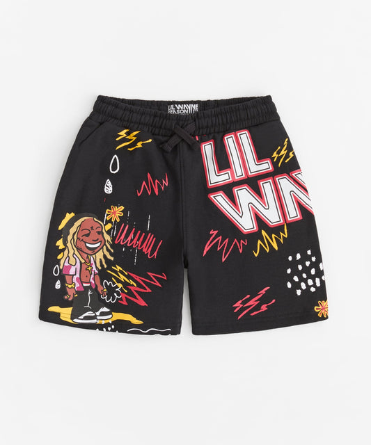 Kids Lil Wayne Fleece Short - Black | Reason Clothing Deals