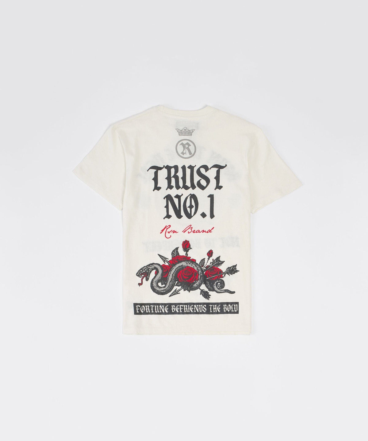 Kids Trust No 1 Embroidered Short Sleeve Tee - Cream | Reason Clothing New