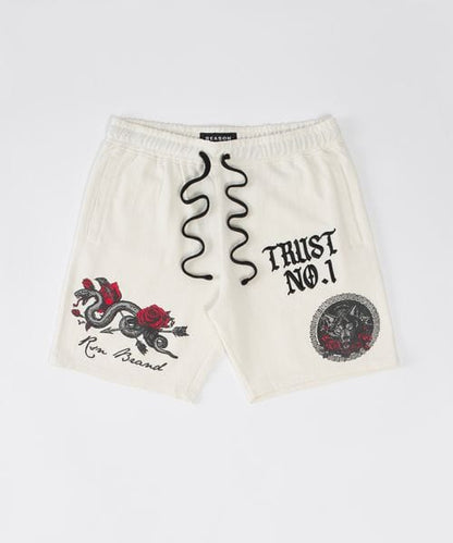 Kids Trust No 1 Fleece Shorts - Cream | Reason Clothing Featured