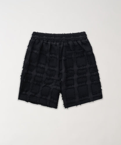Grid Kid's Textured Shorts - Black | Reason Clothing Customer Favorite