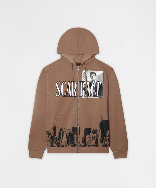 Scarface Full Zip Hoodie - Brown | Reason Clothing Special Offer