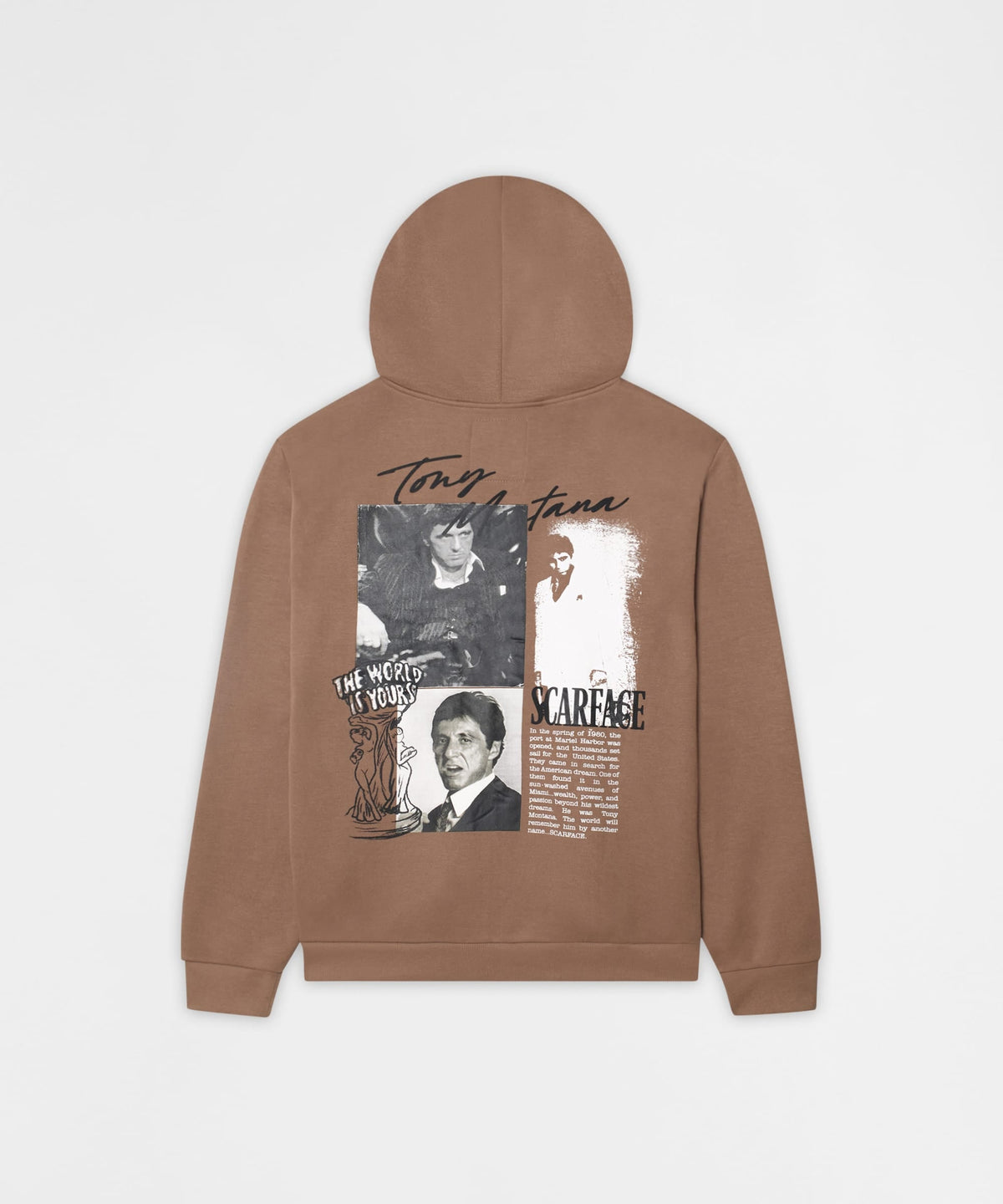 Scarface Full Zip Hoodie - Brown | Reason Clothing Special Offer