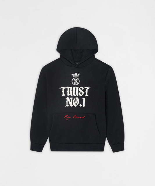 Trust No. 1 Graphic Long Sleeve Hoodie - Black | Reason Clothing Discount