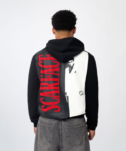 Scarface Tony Montana Graphic Back Print Hoodie - Black | Reason Clothing Smart Buy