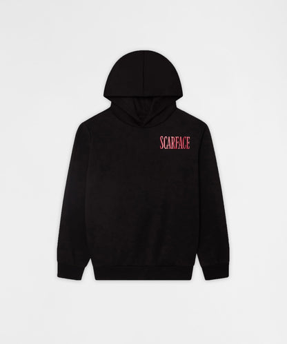 Scarface Tony Montana Graphic Back Print Hoodie - Black | Reason Clothing Smart Buy