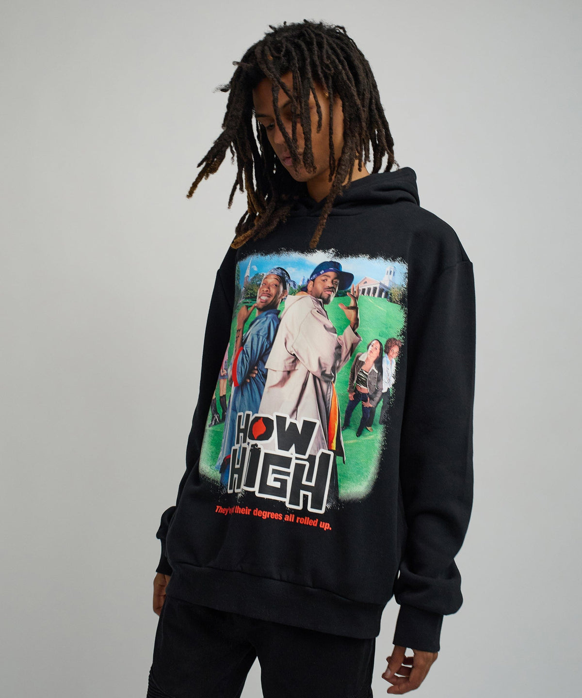 How High They've Got Their Degrees Graphic Hoodie - Black | Reason Clothing Featured