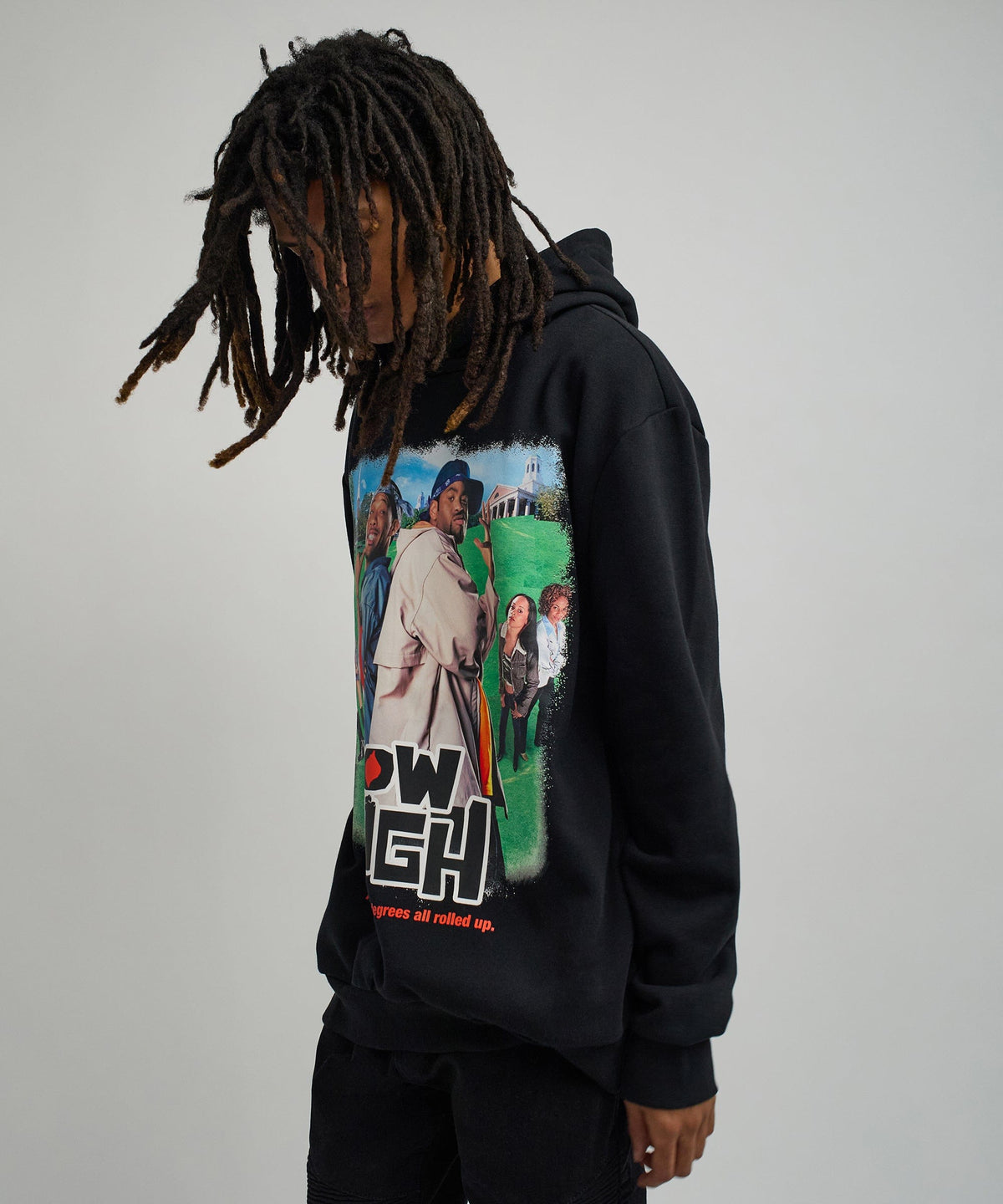 How High They've Got Their Degrees Graphic Hoodie - Black | Reason Clothing Featured