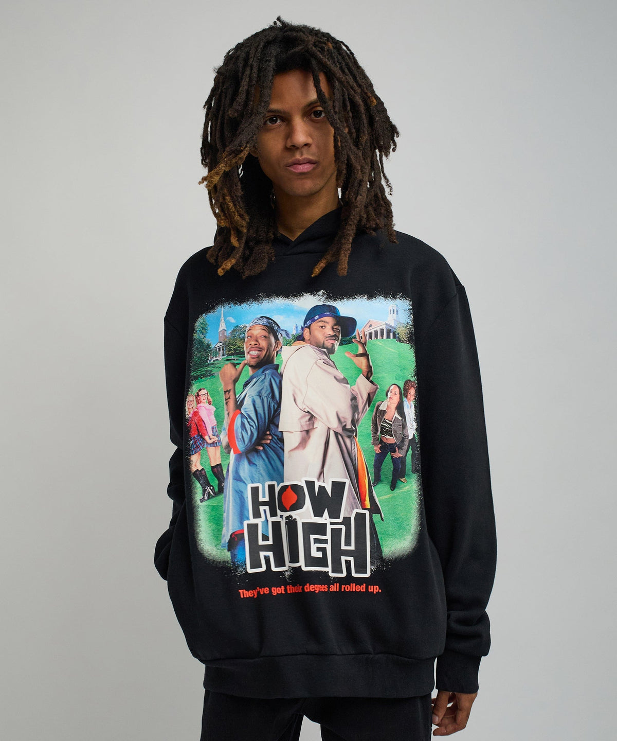 How High They've Got Their Degrees Graphic Hoodie - Black | Reason Clothing Featured