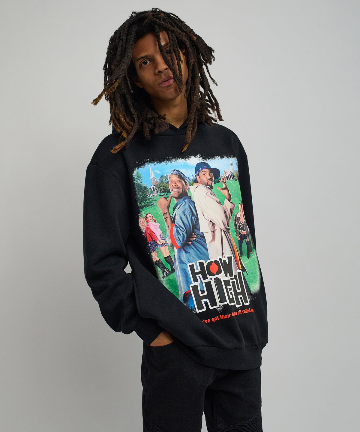 How High They've Got Their Degrees Graphic Hoodie - Black | Reason Clothing Featured